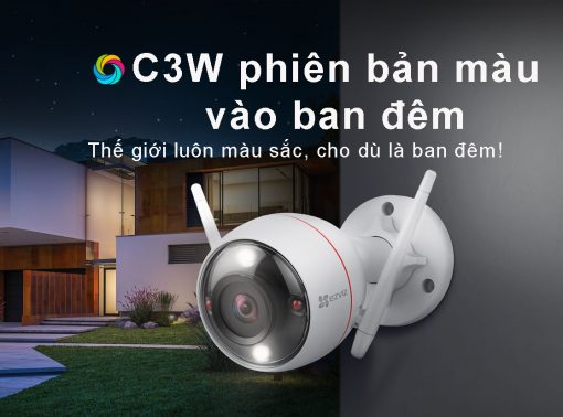 Camera Wifi EZVIZ CS-CV310-A0-3C2WFRL (Hỗ trợ đèn ánh sáng trắng, có màu ban đêm, đèn & còi báo động, tự ghi âm lời cảnh báo)