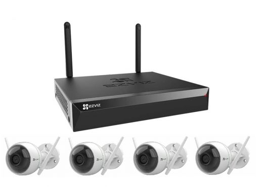 Trọn Bộ Kit Wifi bao gồm 4 camera CS-C3WN và 1 đầu ghi CS-X5S-4W