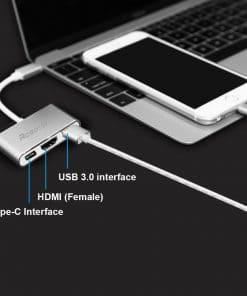 Bộ chuyển cổng Type C sang 01 USB + 01 HDMI 4K + 01 Type C (sạc được)